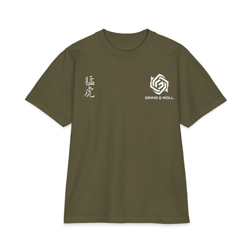 Grind & Roll — MŌKO 猛虎 Oversized Tee | Military Green