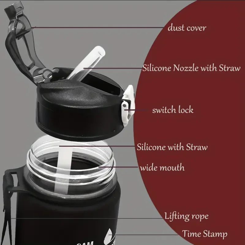 Motivational Training Water Bottle — Grind & Roll Co.