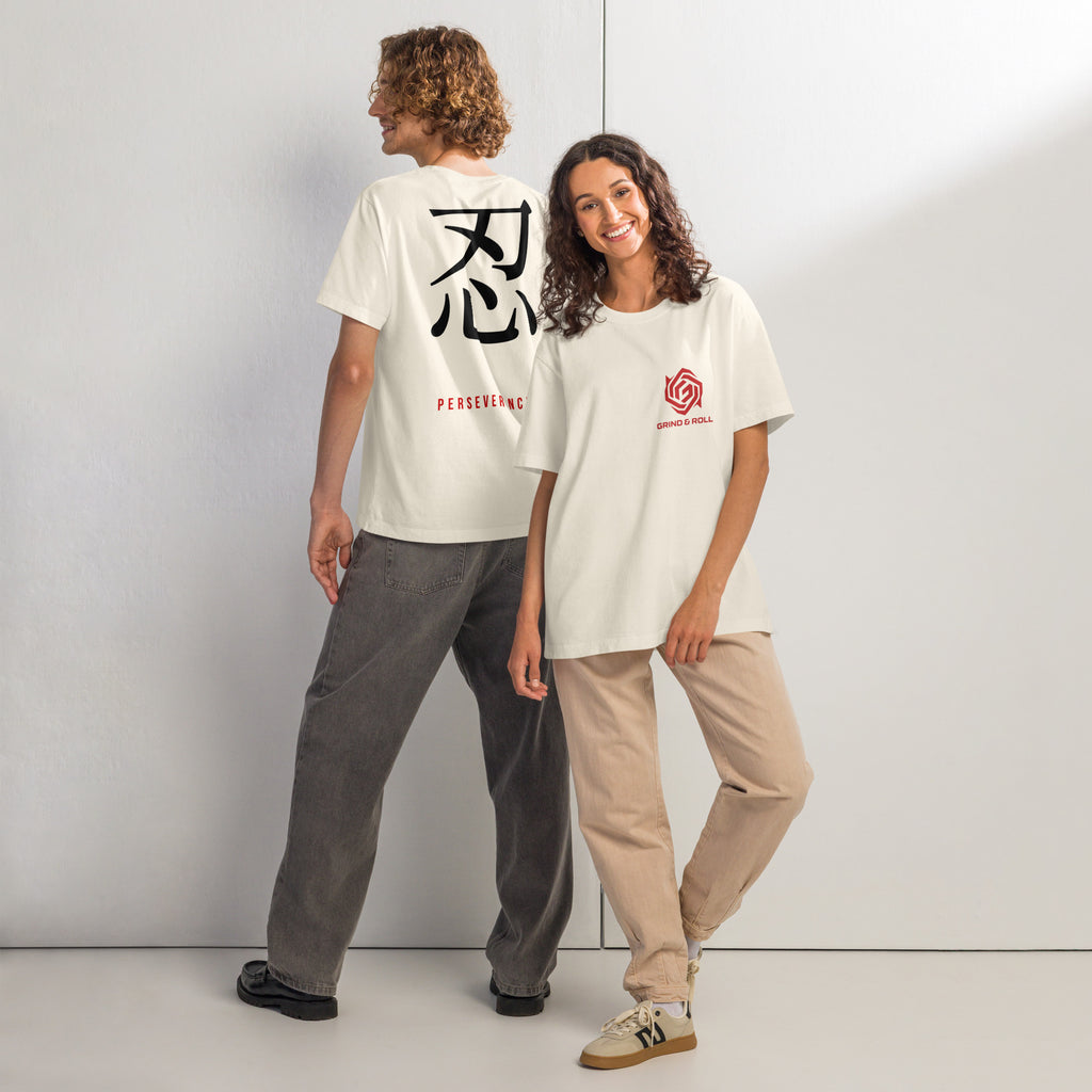 Grind & Roll — Perseverance Oversized Tee | Vintage White
