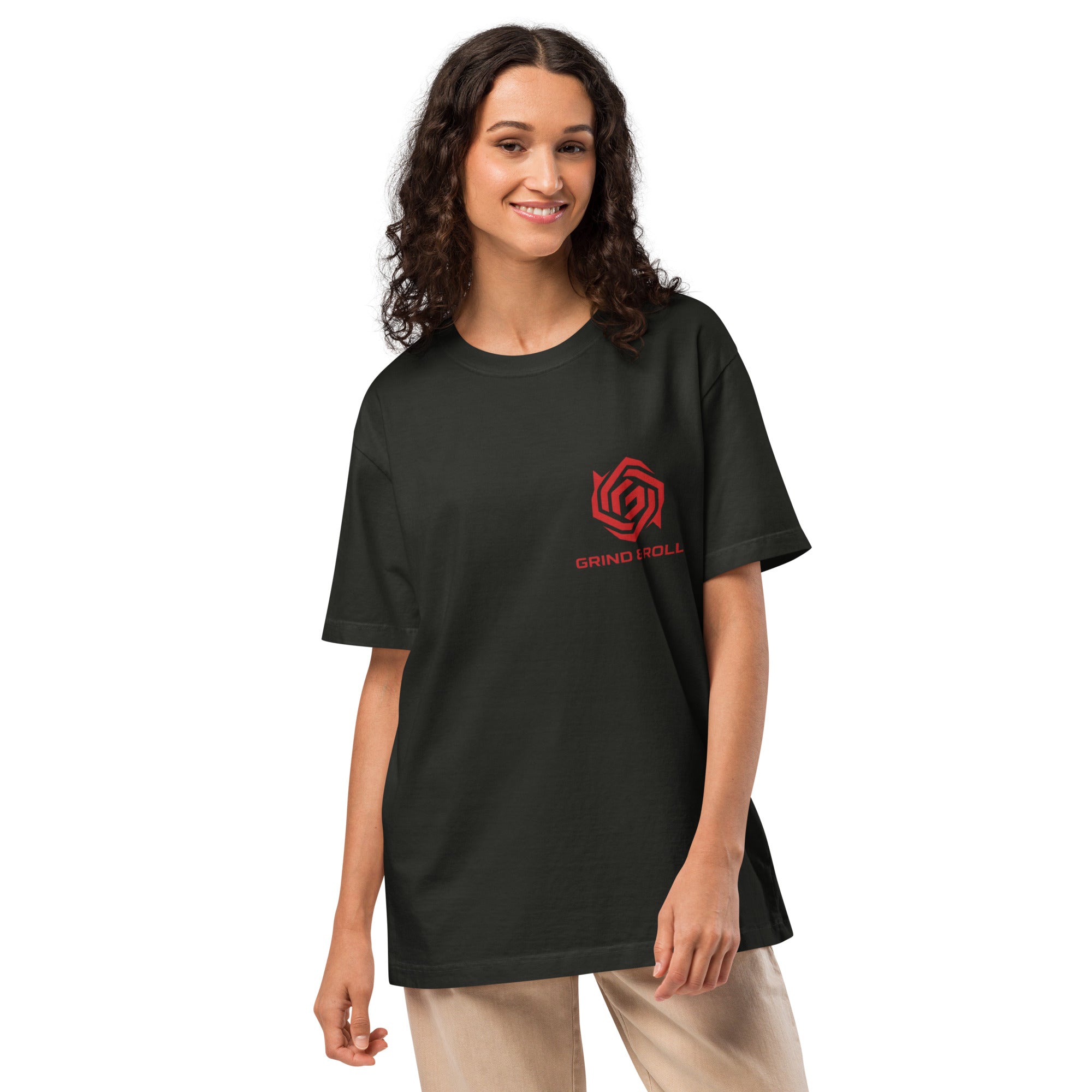 Grind & Roll — Perseverance Oversized Tee | Black
